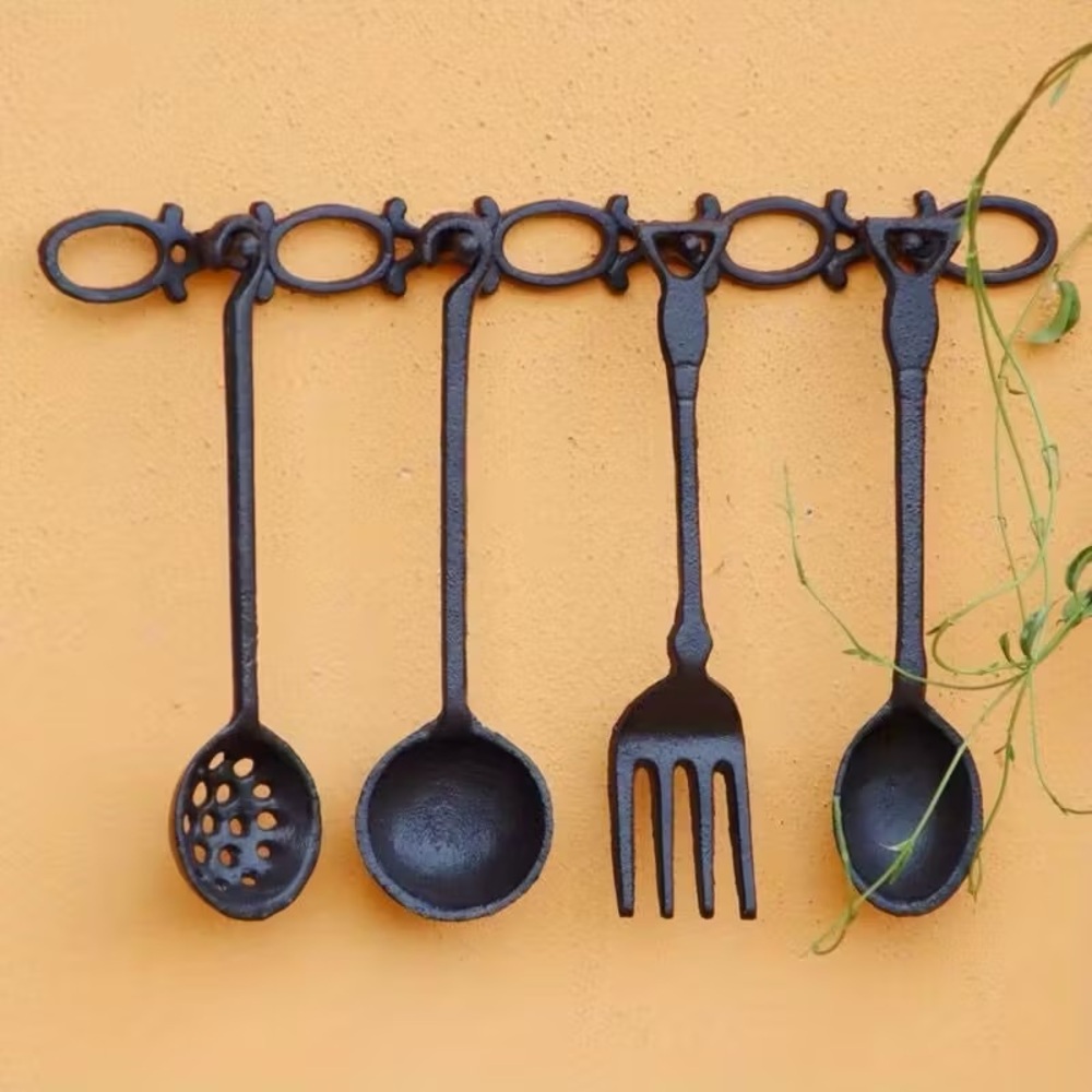 CAST IRON SPOON & FORK WALL DECOR